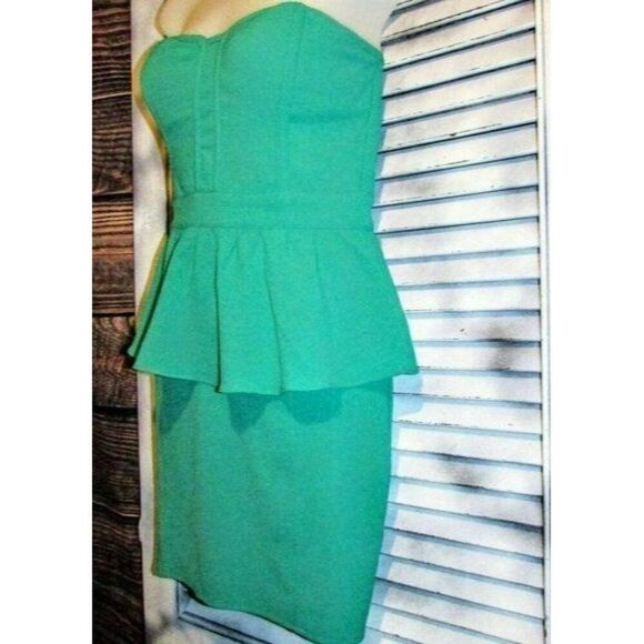 Urban Outfitters Sz 2 Green Bustier Dress - Picture 2 of 9